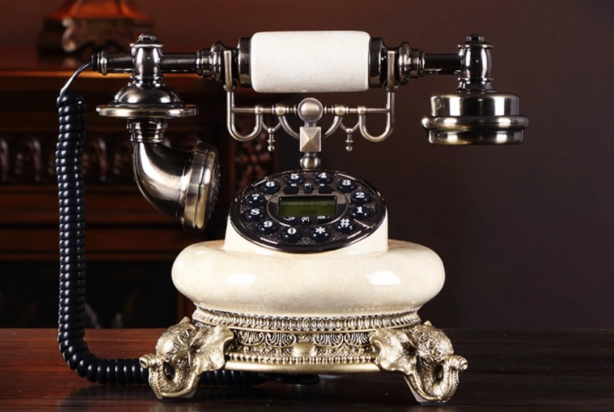 Antique Landline Fixed Telephone Fashion Household Phone Redial/ Handsfree/ Backlit Caller Id