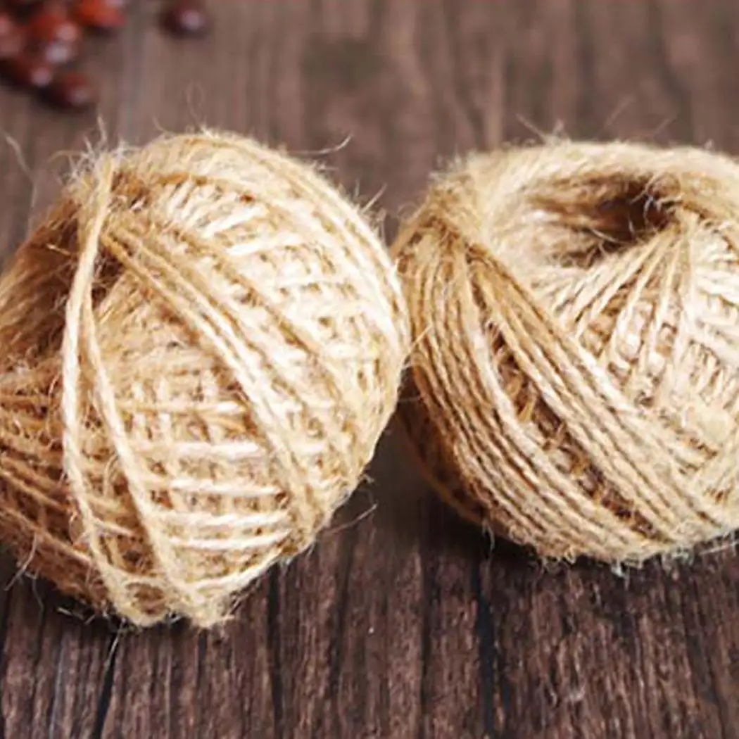 30 м DIY Мешковина шнур пеньковая веревка экологически чистые праздничный свадебный подарок поставки Декор повседневное