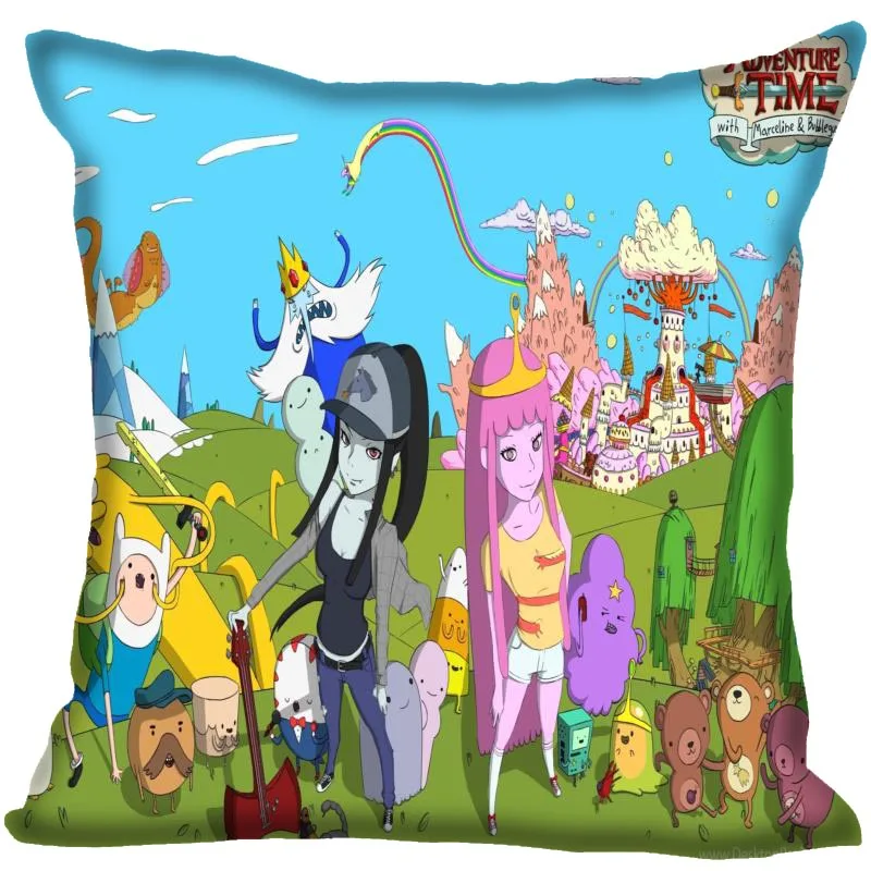 Pillowcase На заказ время приключений шелковая наволочка двусторонняя печать домашняя гостиная подарок на заказ ваше изображение больше размер 40X40 45X45 60X60 - Цвет: Pillowcase