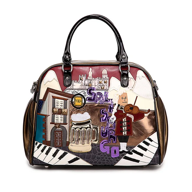 2018 Printing Cartoon Women Shoulder Bag Italy Braccialini Handbag 2018 Printing Cartoon Women Shoulder Bag Italy Braccialini Handbag Retro Handmade Bolsa Feminina Famous Luxury Designer