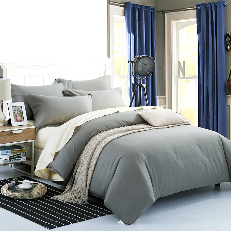 

Grey Beige Color 100% Cotton Duvet Cover for Kids Adults Bedroom Use XF642-15 (No Pillowcase)