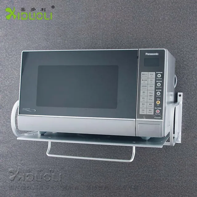 Wall Mounted E Aluminium Microwave Oven Mount Rack Bracket Wall Mounted E Aluminium Microwave Oven Mount Rack Bracket Single Tier Storage Shelf Xdl 1423