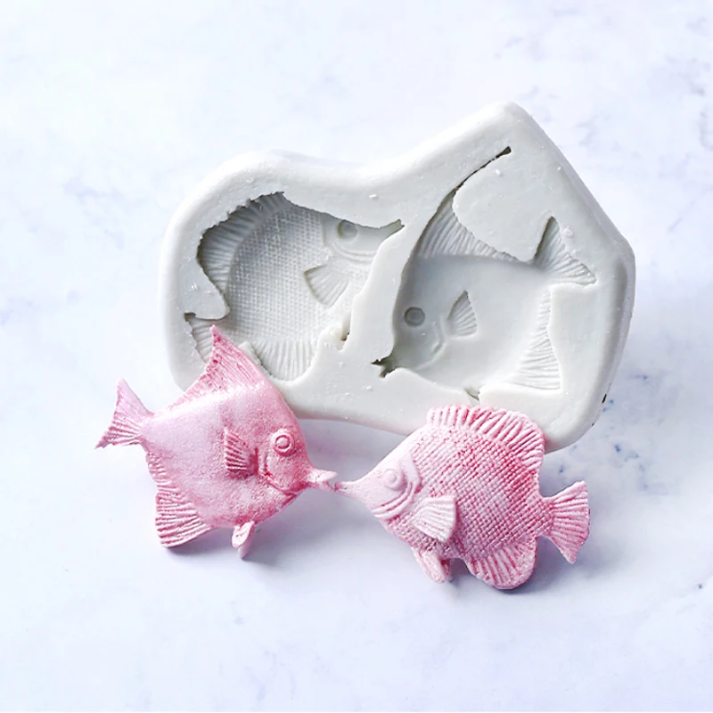chocolate handmade soap mold Dolphins and the ocean fish silicone mold bakeware fondant cake pudding mold jelly mold