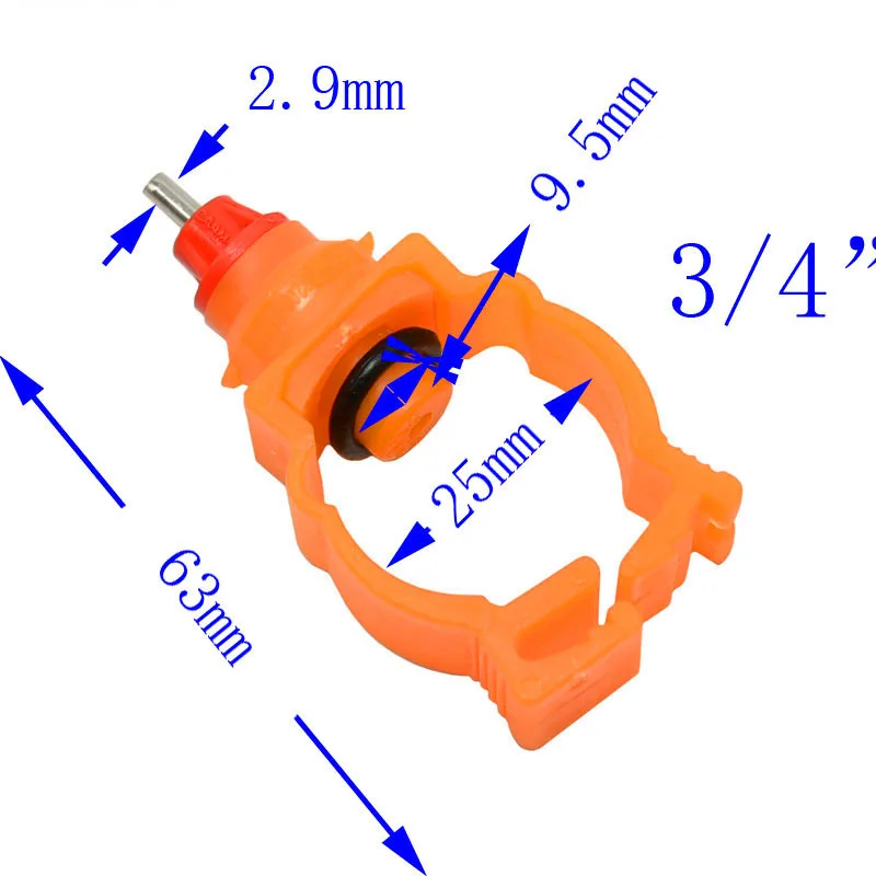 10 шт. 20 мм до 25 мм курица с ниппель поилки Автоматическая Вода курица Весна штык питьевой курицы специализированное оборудование