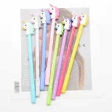 Ограниченное предложение 60 шт./лот гелевая ручка caneta Kawaii lapices Jel КАЛЕМ Единорог школьные принадлежности lapiceros papelaria creativos lote Boligrafo stylo