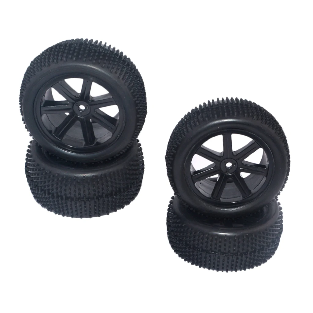 1/10 Racing Car Buggy 12mm Hub Wheels and Tires 4 Pieces for HSP HPI Redcat