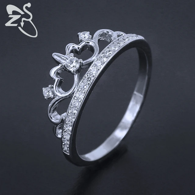 Princess Crown Ring Queen Rose Gold Color 4