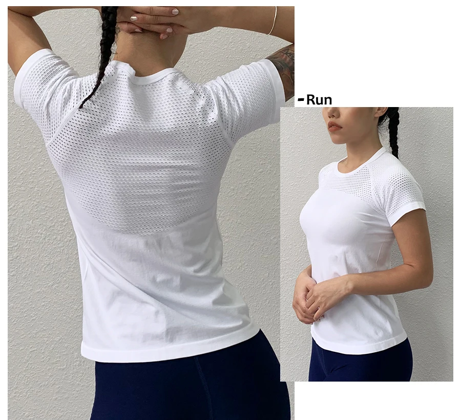 BINAND полый спортивный топ Женская Спортивная футболка женская футболка для йоги и фитнеса тренировка сухая посадка спортивные топы спортивные для женщин короткий рукав