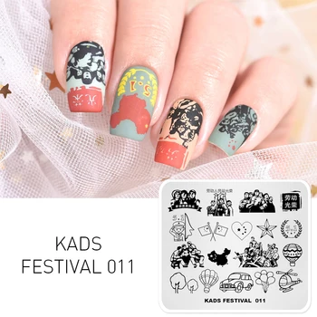 

Rolabling Nail Stencil Nail Art Templates 7*8CM Stainless Steel Nail Art Decoration Stamping Plate for Polish
