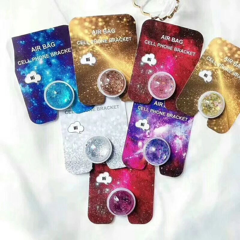 

2019 New Phone Holder Starry sky Expanding Stands ring bracket base finger quicksand mobile phone bracket