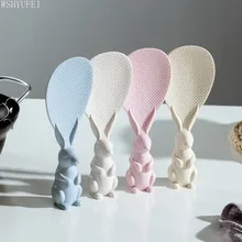 WSHYUFEI вертикальные ложка для риса антипригарным риса японский бытовой Экологичная Пшеничная солома милый кролик антипригарным кулинарная ложка