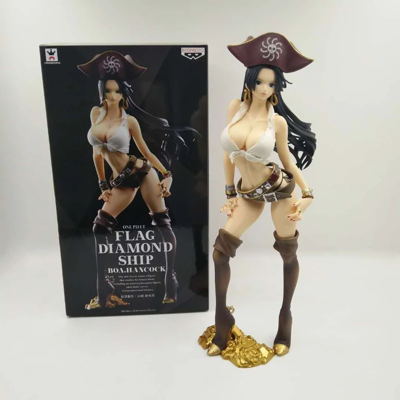 

NEW ARRIVALS One Piece Anime Boa Hancock Flag Diamond Ship FDS ver. Boxed 23cm PVC Action Figure Collection Model Doll Toys