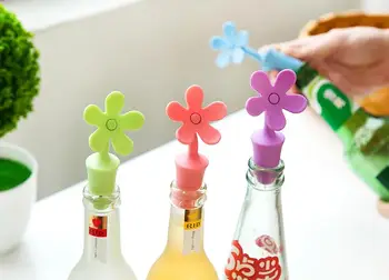 

Wine Stopper, Sunflower Shape Silicone Wine Bottle Stopper Perfect for Wine,Champagne,Beverage,Beer