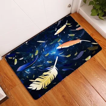

Wholesale bath mat Flannel soft floor mats in Kitchen anti-slip absorption cartoon reactive dyeing carpet Hallway 40x60cm myj-N1