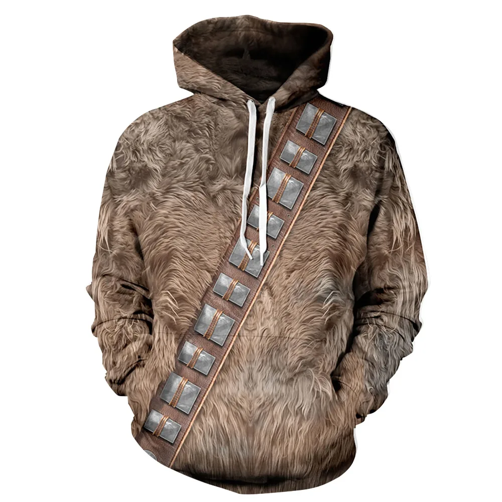 Star Wars I Am Chewie Chewbacca Furry Costume Hoodie Jacket Cosplay hooded sweater cover 3D printing men and women sweatshirts