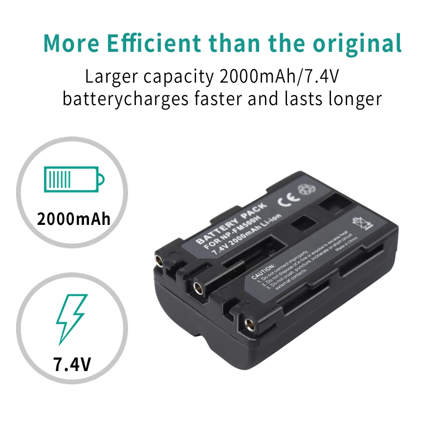 PALO 1 шт. 7,4 V 2000 мА/ч, литий-ионный аккумулятор NP-FM500H NP FM500H Камера Батарея для sony A57 A58 A65 A77 A99 A550 A560 A580 Батарея NP-FM500H