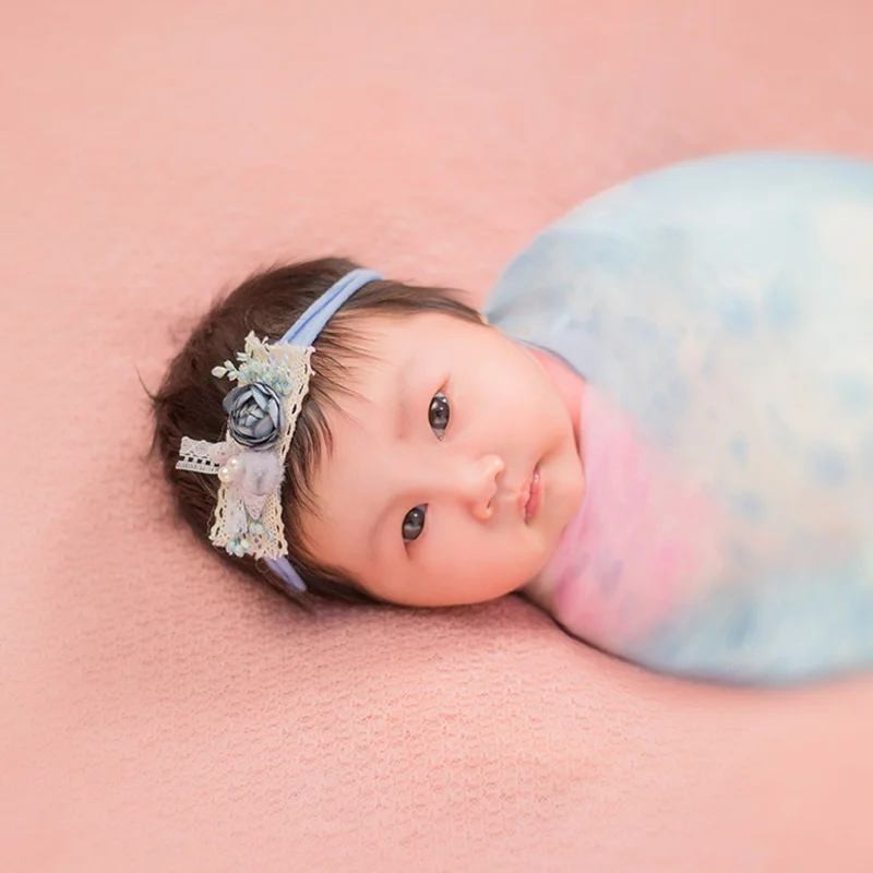 Реквизит для новорожденных; повязка на голову с цветочным рисунком; головной убор для новорожденных; аксессуары для волос для маленьких принцесс; симпатичный реквизит