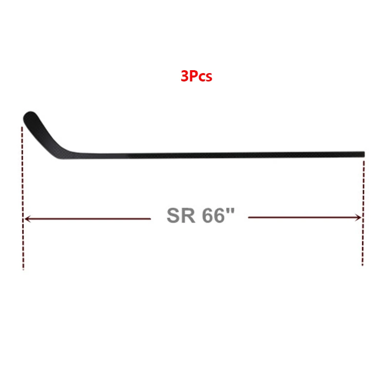 3 шт. гриптак хоккейная палка супер светильник углеродный Junior Inter Senior для встроенного уличного хоккейного обучения Персонализированная палка - Цвет: As picture