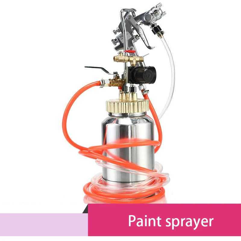 

Water-in-water paint spray gun with 2L tank for paint Latex paint stone paint Pressure tank ejection gun