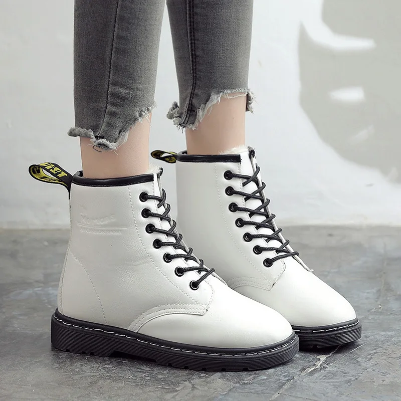 

2019New Spring Fashion Boots Women Shoes for Lady Boots White Brand Martin Boots Breathable Black Wine Soft zapatos de mujer