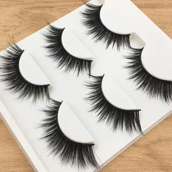 

YOKPN Handmade False Eyelashes Advanced Mink Hair Eyelash Eye Tail Lengthening Fake eyelashes 3D curl Thick Lashes Makeup Tools