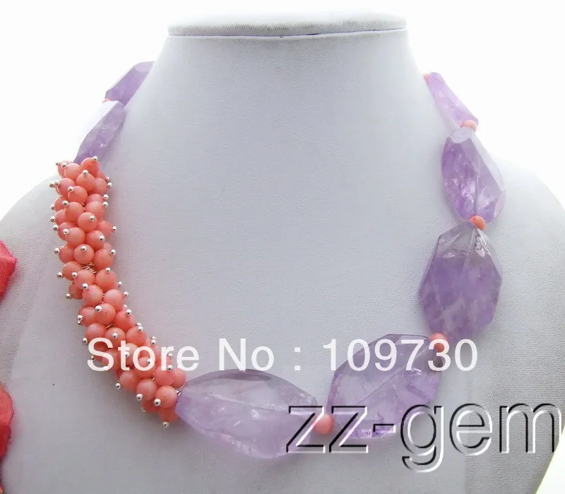 

Jewelry 0011981 Amethyst&Coral Necklace