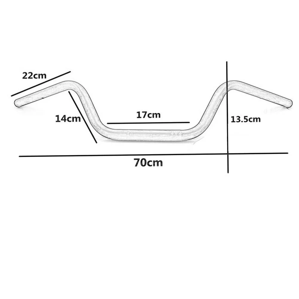 Руль мотоцикла для Harley кафе Yamaha Honda Suzuki мотоцикл универсальный 22 мм руль скутер мото 70 см ручка бар