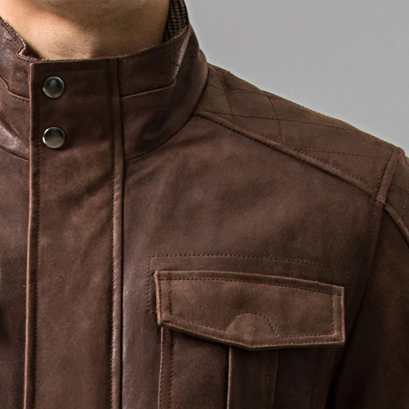 S 6xl Men S Genuine Leather Jacket Real Men Coat Motorcycle Aliexpress