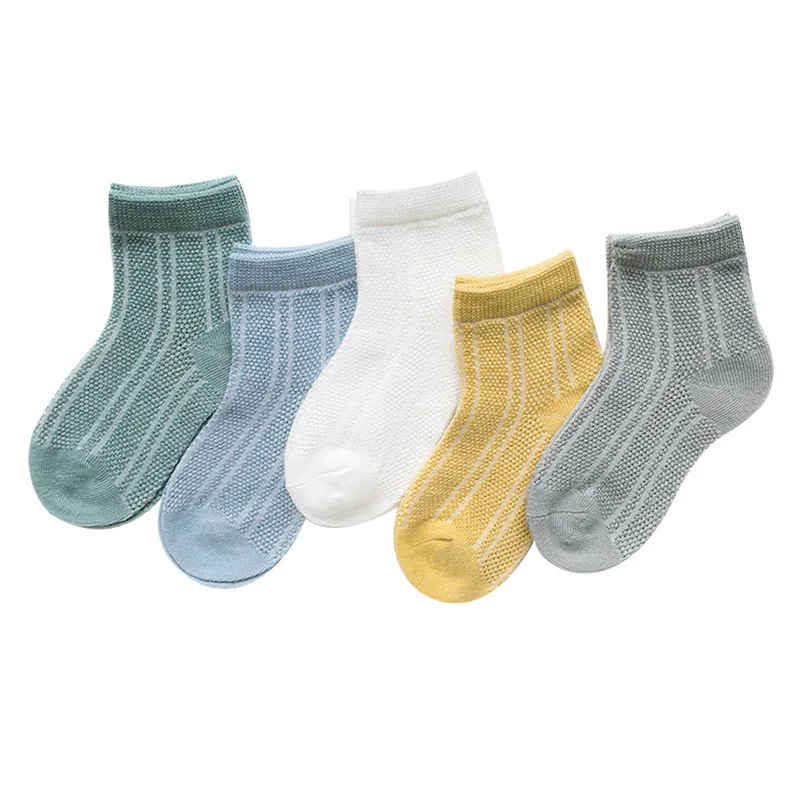 5 пар/лот, детские носки, летние тонкие носки из сетчатого материала для маленьких девочек, хлопковые носки для новорожденных мальчиков, одежда для малышей, аксессуары - Цвет: Style 11
