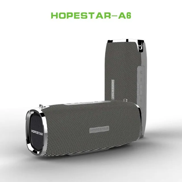 HOPESTAR A6 Bluetooth Speaker Portable Wireless Loudspeaker Soundbar 3D stereo Outdoor Waterproof Big Power Bank 35W - Цвет: Grey A6