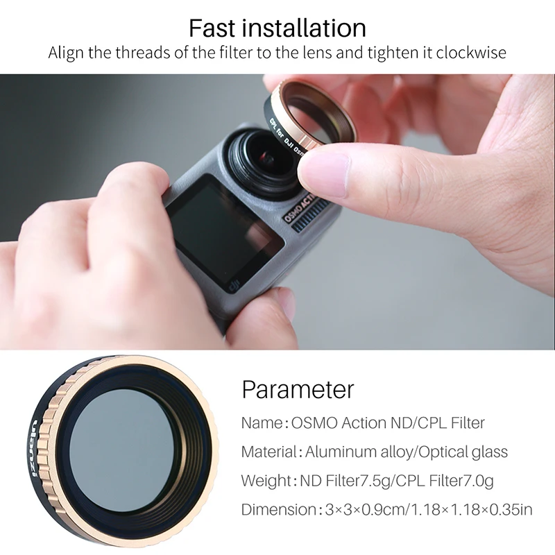 Оптическое стекло Ulanzi CPL ND фильтр для экшн камеры Dji Osmo Action ND8 ND16 ND32 ND64 объектива