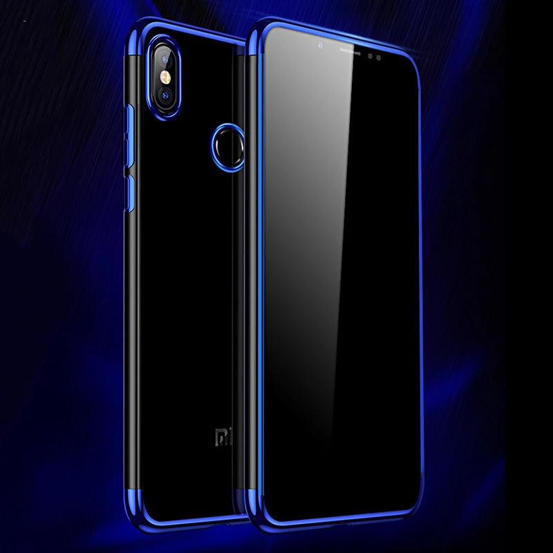 

TPU For Xiaomi Redmi Mi Max 3 8 SE Explore 6X A2 Lite Mix 2s 2 5X A1 6 Pro S2 5 Plus Note 5 Pro 5A Case Soft Plating Clear Cover