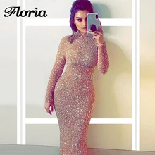 Цвета шампанского, блестящие, исламские вечерние платья Русалочки, новинка года, длинное платье для выпускного вечера из Саудовской Аравии, халат De Soiree, арабский кафтаны Дубай, платье