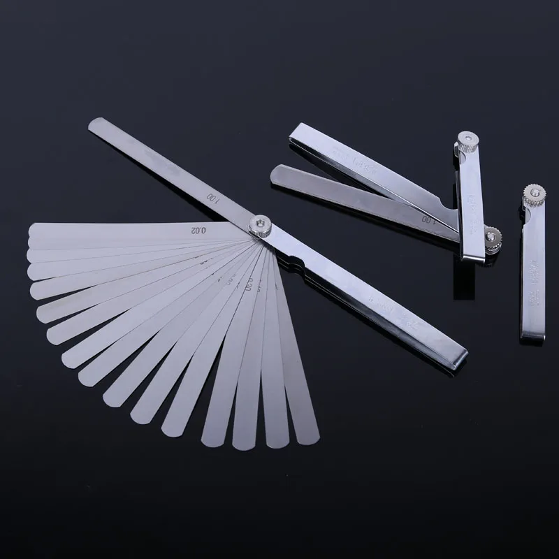 

Useful 32 Blades Feeler Gauge Metric Gap Filler High Precision 0.02-0.1mm Thickness Gage for Measurment Tool Stainless Steel