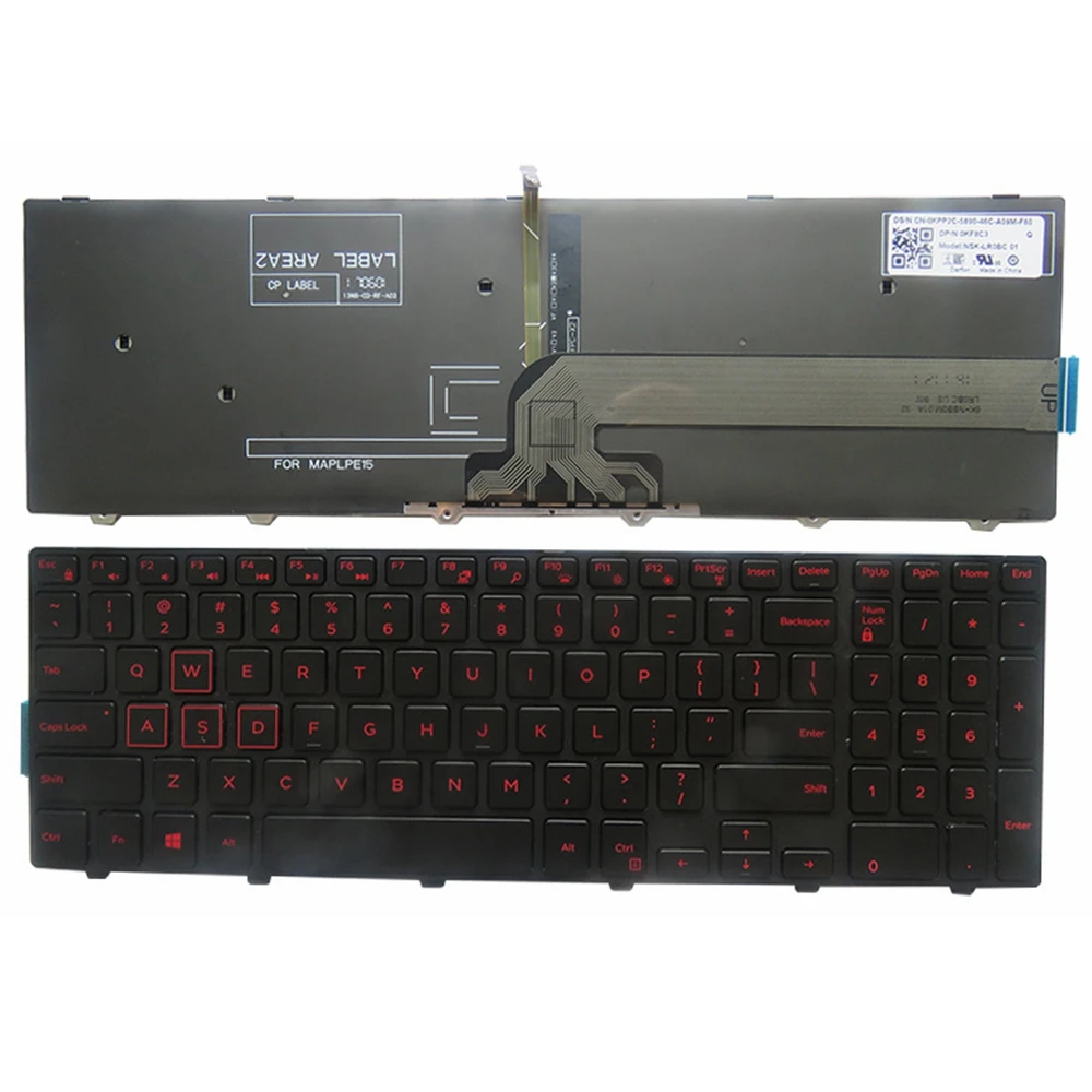 

US Black New English Laptop Keyboard For DELL 5547 With backlight
