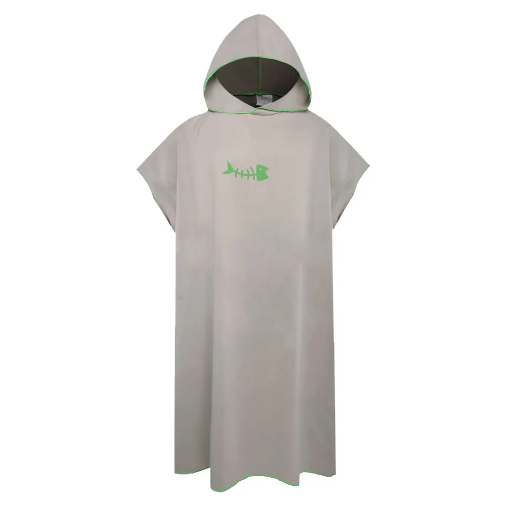 

Beach Towel microfiber bathrobe Poncho Hooded Absorbent Easy for Changing Cloth Quick Dry Hooded Poncho Beach Sunscreen Cloak