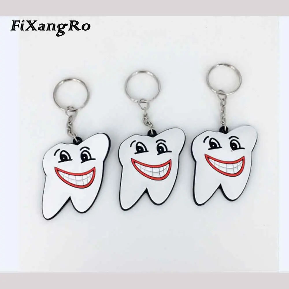 3 Pcs Teeth Keychain Dentist Decoration Tooth Model Shape Dental Clinic