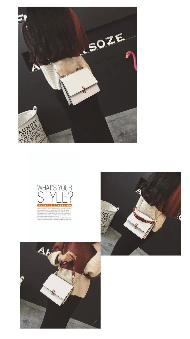 4 Women Handbags Autumn And Winter New Scarf Small Square Package Korean Fashion Multi-layer Packet Chain Shoulder Messenger Bag