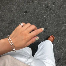 Модные 925 пробы серебряные блестящие круглые браслеты с цепочкой для женщин ювелирные изделия из стерлингового серебра