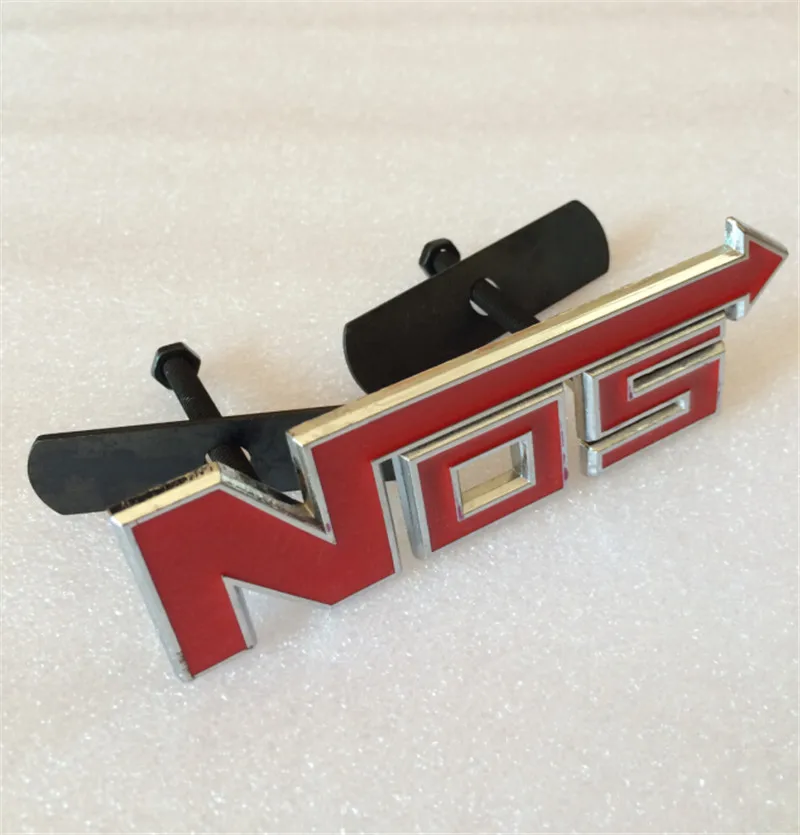 Free Shipping 10PCS Auto Car 3D Metal Nitrous stickr Oxide NOS Grill