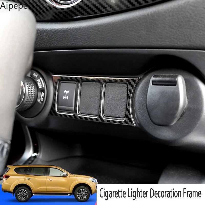 

Hot sale For Nissan Terra 2018 2019 Car Styling ABS Chrome Inner Cigarette Lighter Decoration Frame Trim Auto Accessories