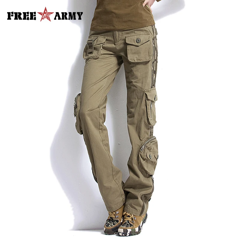 Новые мужские и женские Брюки Cargo военные камуфляж Свободные Camo Combat Камуфляж