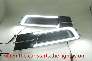 

eOsuns led drl daytime running light for Volkswagen Passat b8 with moving yellow turn signals and blue night running light