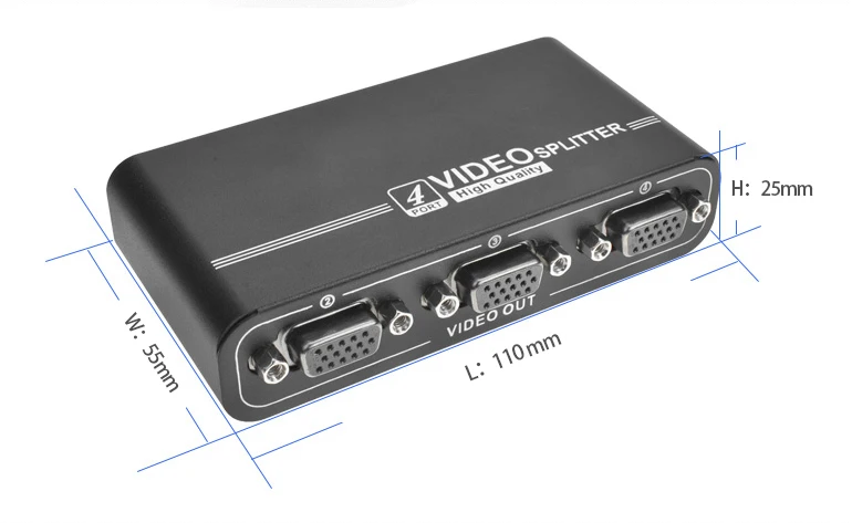 Vga разветвитель vga переключатель коробка монитор адаптер переключатель 1 в 4 out монитор переключатель видео Vga конвертер коробка Adapte