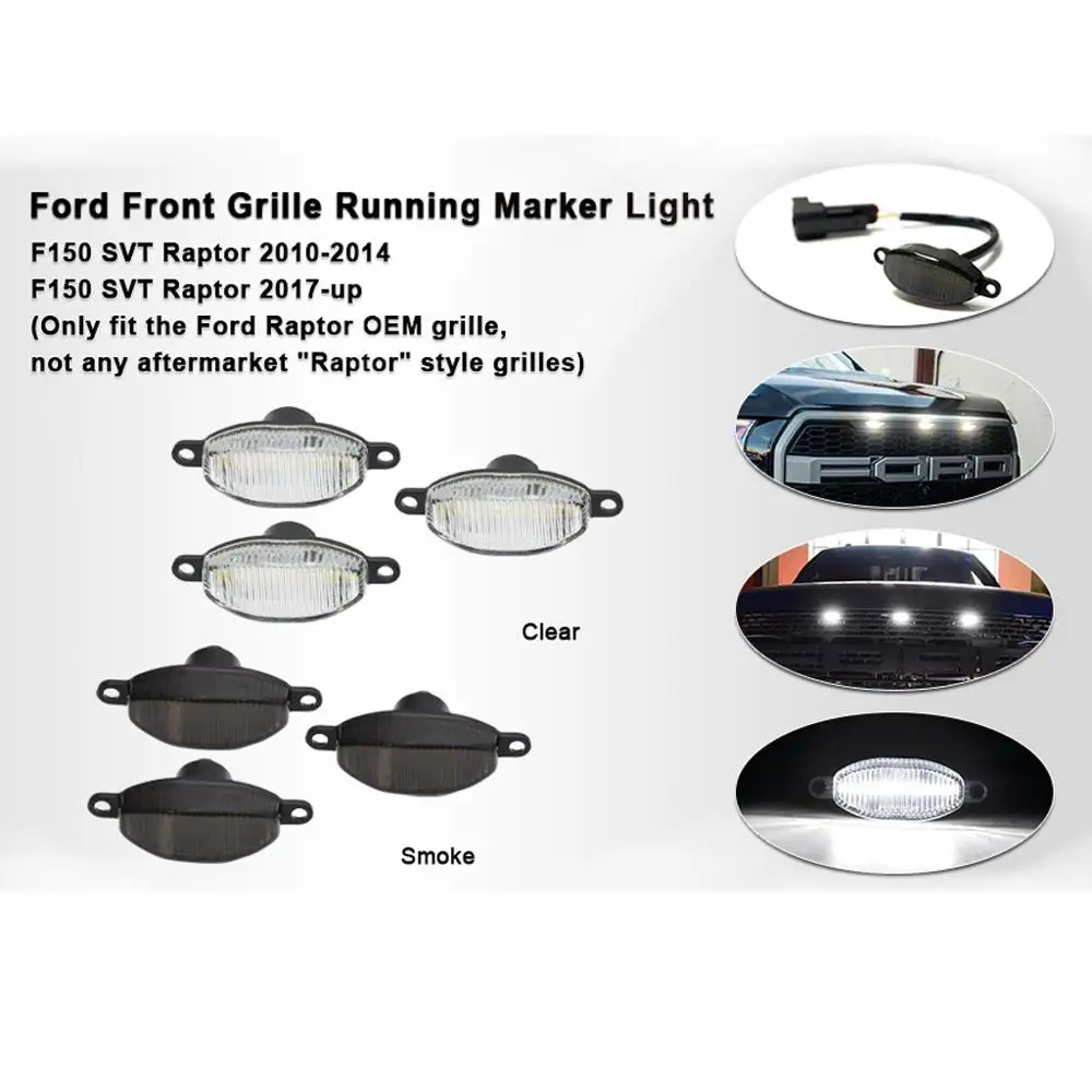 3 шт. светодиодсветодиодный передние Габаритные огни для Ford Raptor F150 SVT 2010