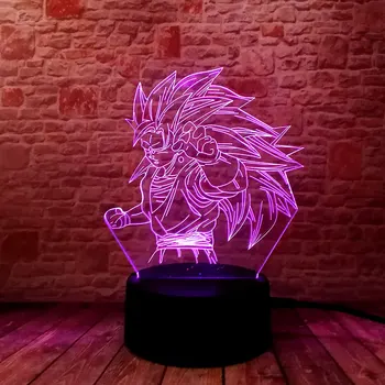 

Luminous Dragon Ball Z Goku Anime Figma 3D Illusion LED NightLight Color Flashing Lamp Dragon Ball Super Figure Model Toys