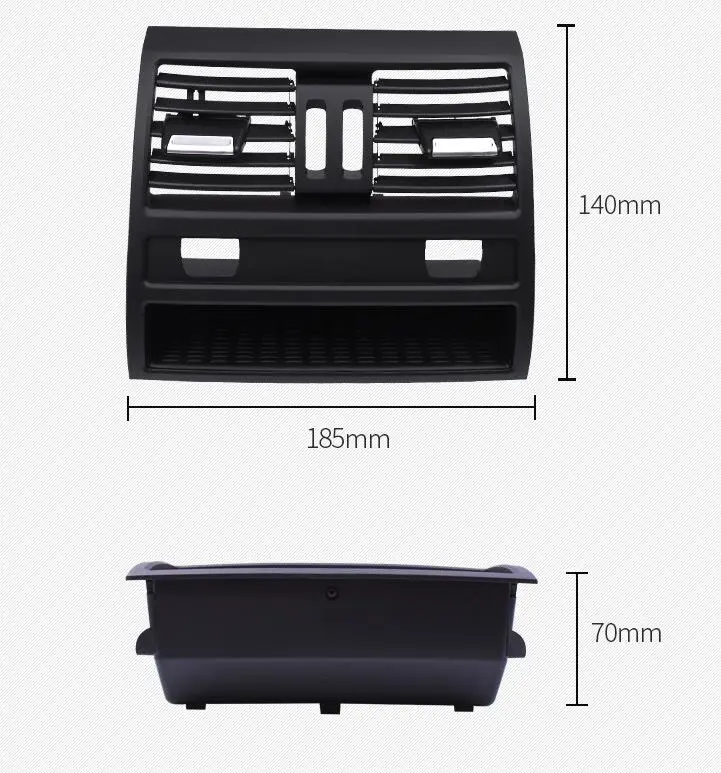 LHD левый руль фортепиано-черный центр Middl ветер кондиционер вентиляционное отверстие гриль розетка панель Хромированная Пластина для BMW 5 серии F10 F18