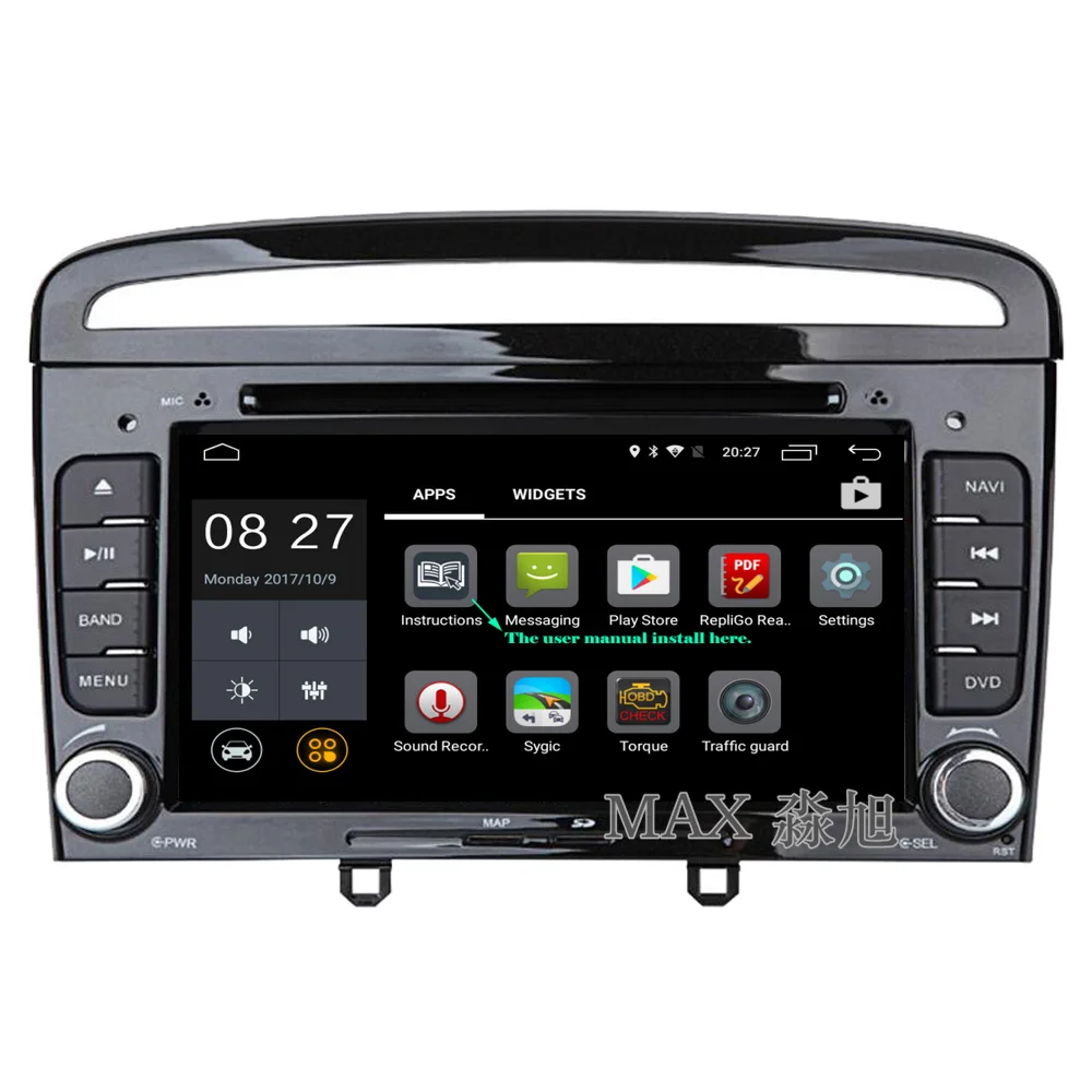 Discount MAX HD 2G RAM Android 8.1 Car DVD Player for Peugeot 408 2009 2010 2011 2012 2013 2014 GPS navigation Car Radio RDS BT 4G WiFi 2