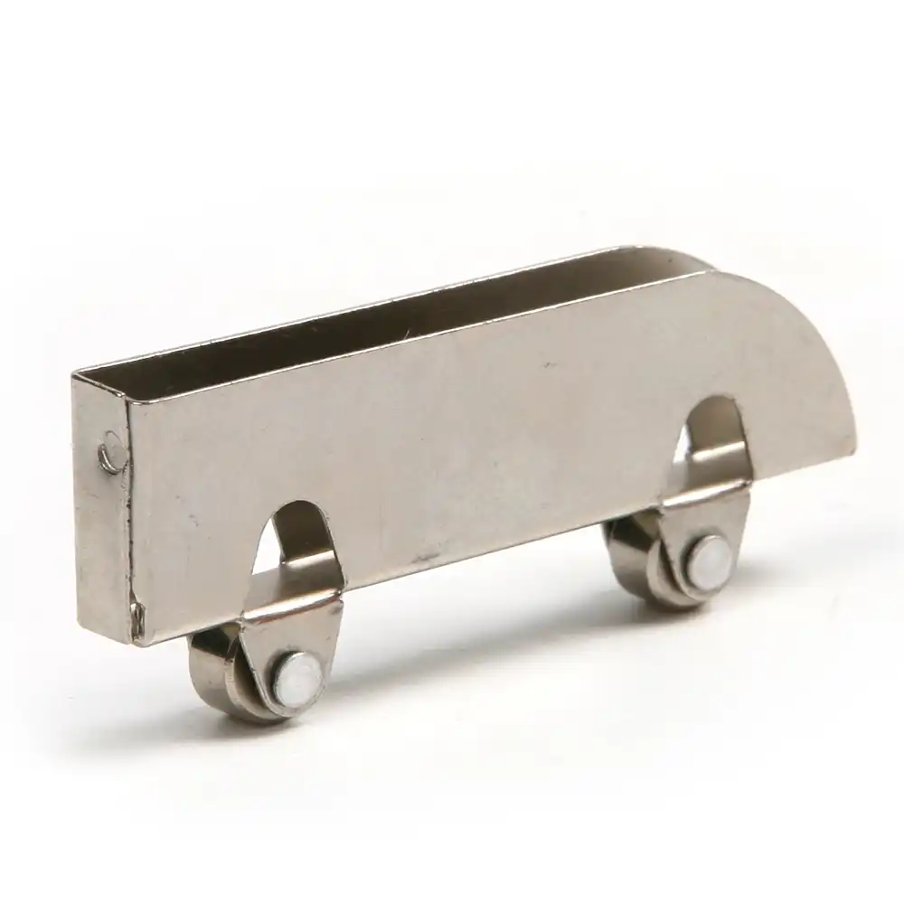 1pcs Stainless Steel Double Wheel Showcase Glass Cabinet Sliding