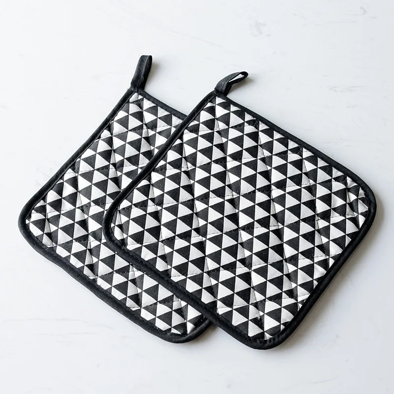 2/4 pieces set thick cotton heat Resistant Hot Pads Multipurpose Pot Holders, Trivets, Jar Openers, & Spoon Rests
